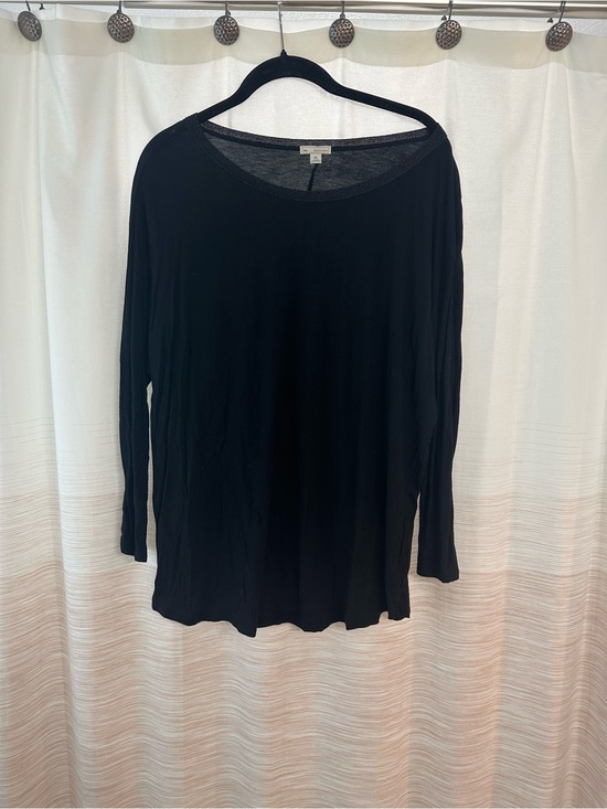 GAP Tops - GAP Black Long-Sleeve Scoop Neck Tee Size XL